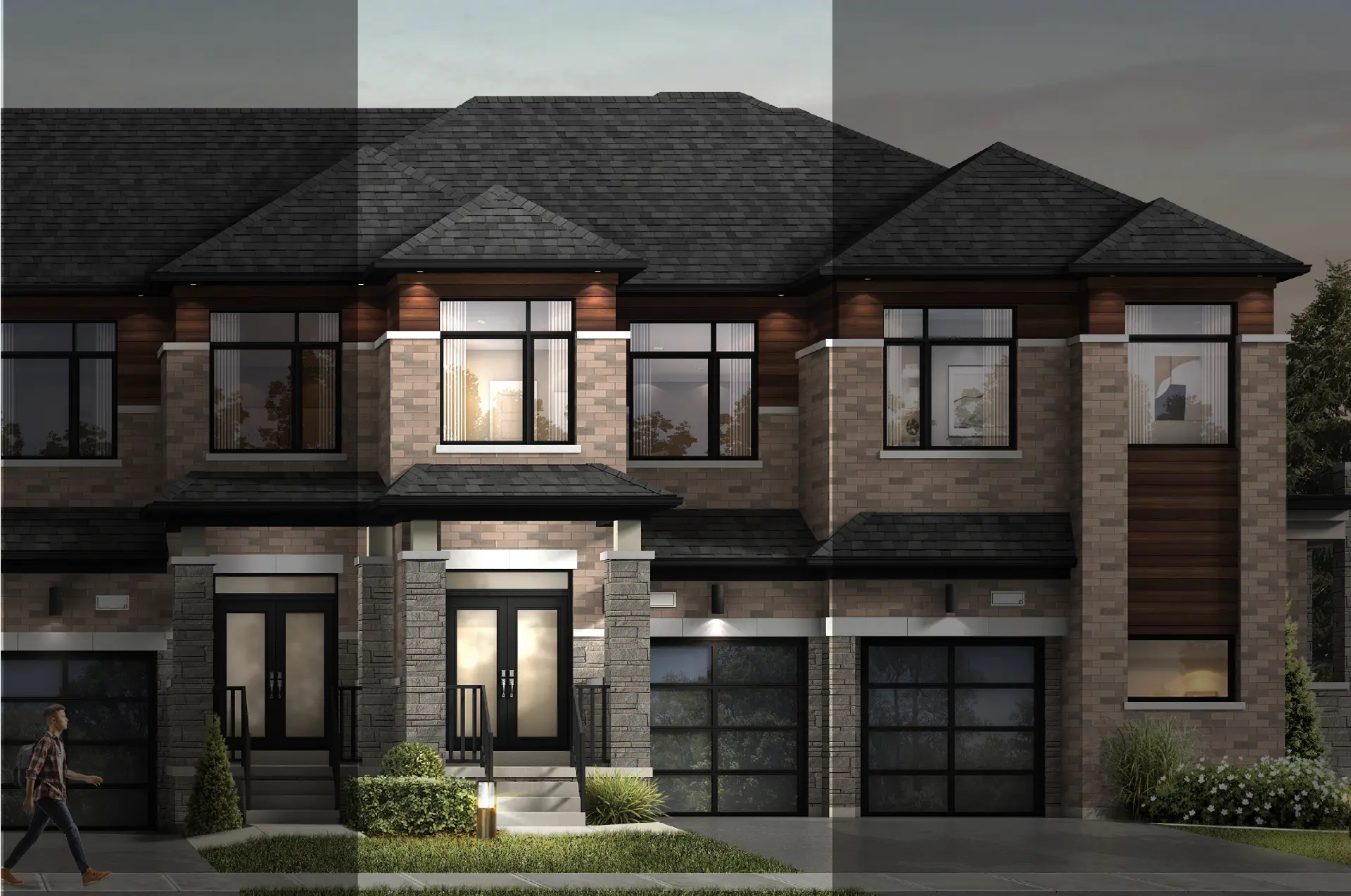 The Elm elevation rendering at Modo at Seatonville