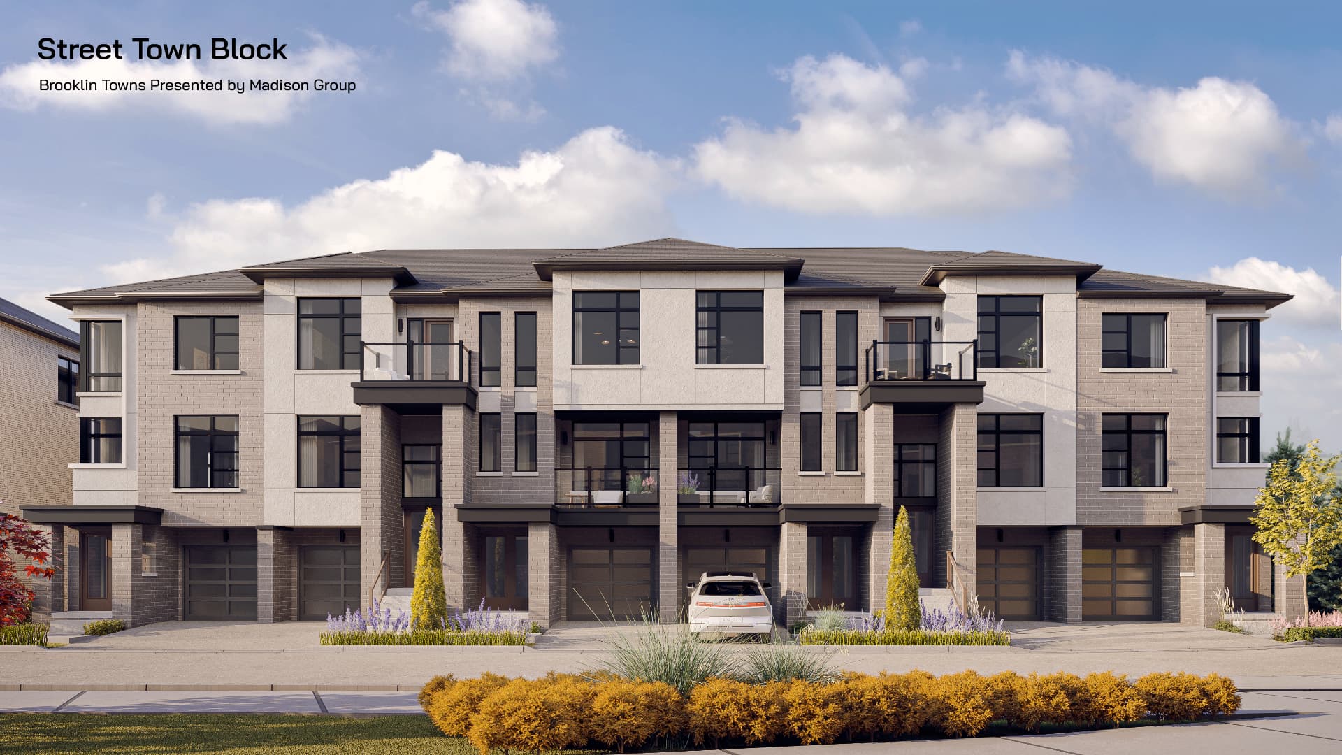 Street Town Block elevation, Brooklin Towns