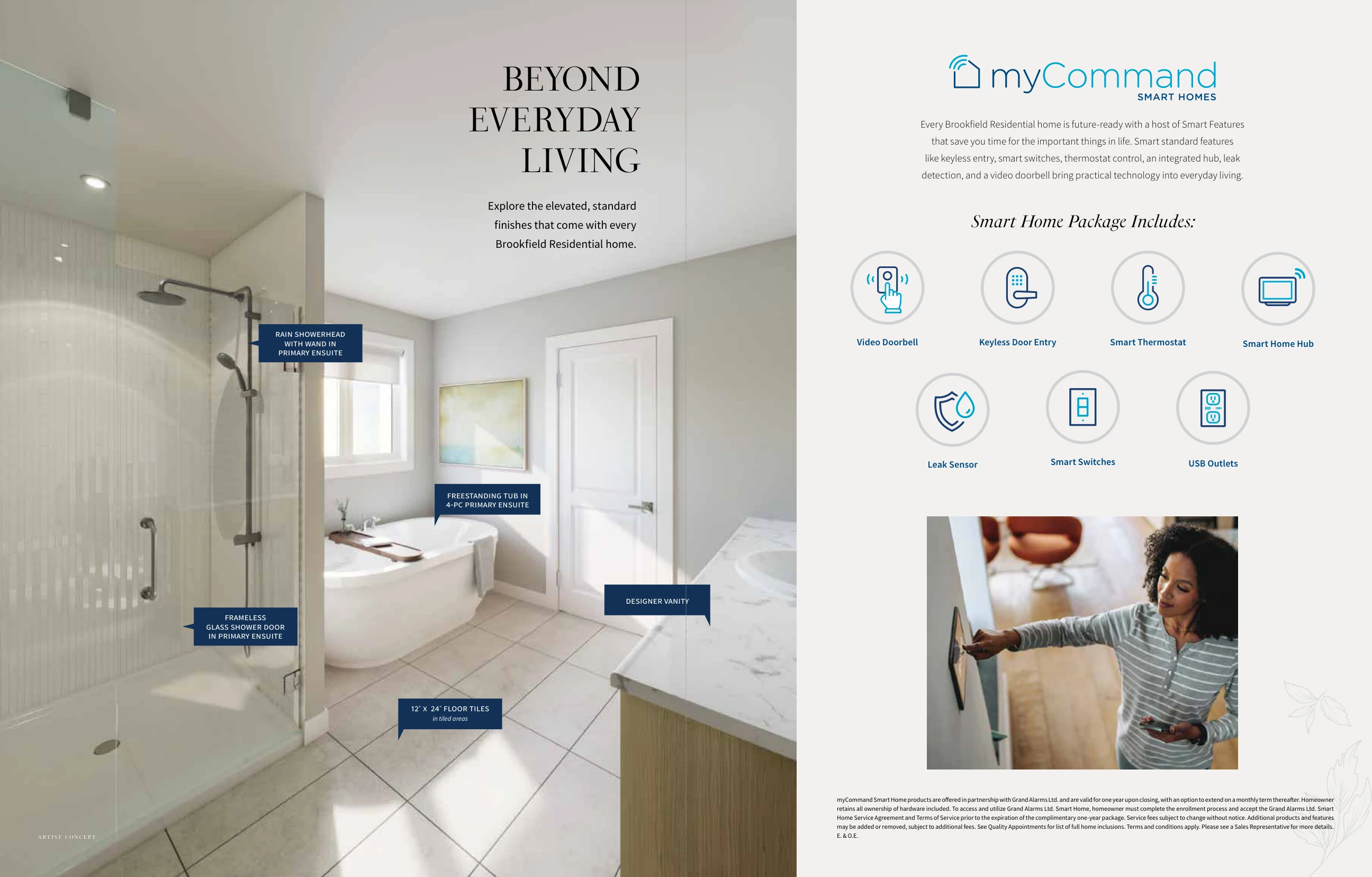 Newbrook ensuite and smart home features artist’s concept