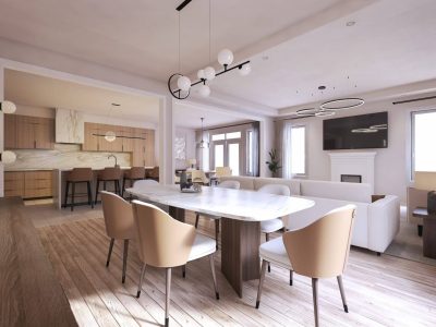 Chateau 9 dining and great room — artist's concept