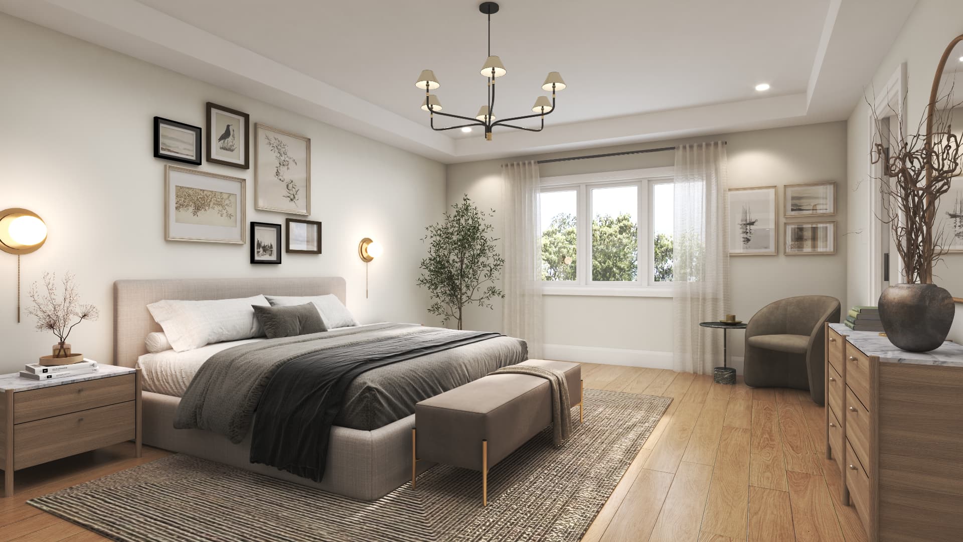 Primary Bedroom elevation, Winchester Estates
