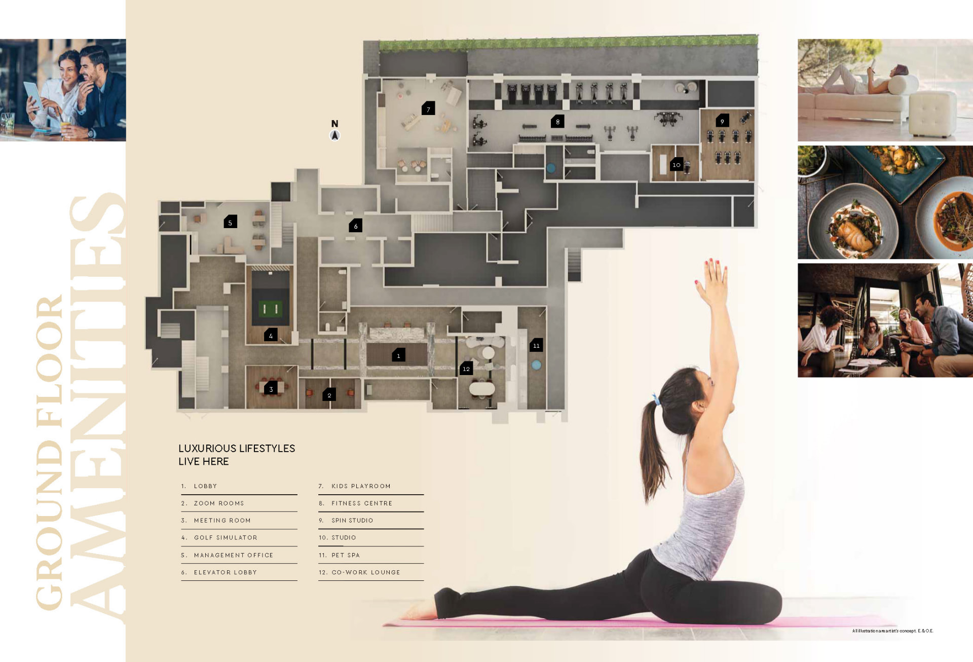 Ground Floor Amenities Plan elevation, The Grand at Universal City