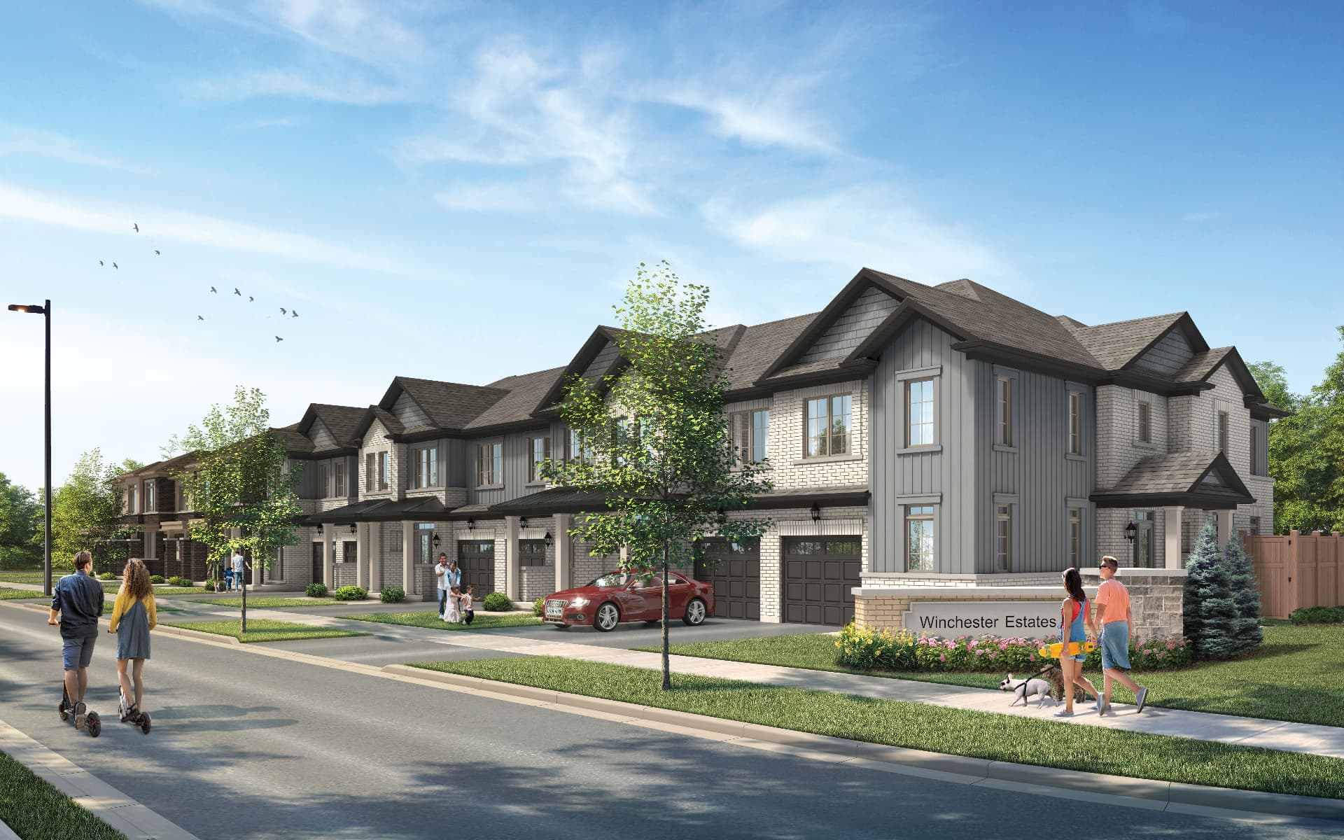 Townhome Streetscape elevation, Winchester Estates