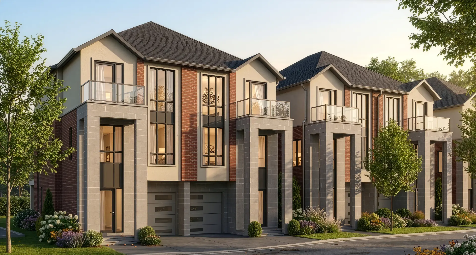 The Sage Collection — Semi-Detached Homes rendering at Woodbine Parkside