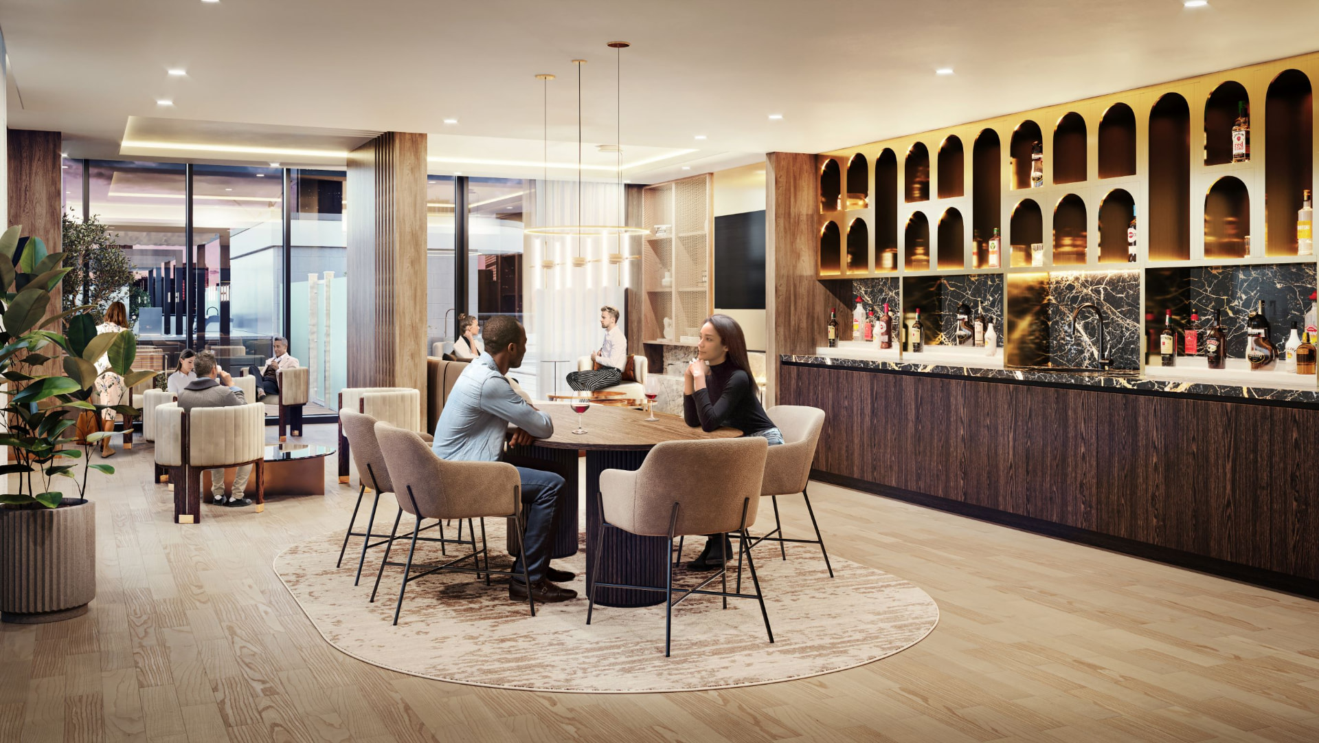 Party Room & Bar elevation, The Grand at Universal City