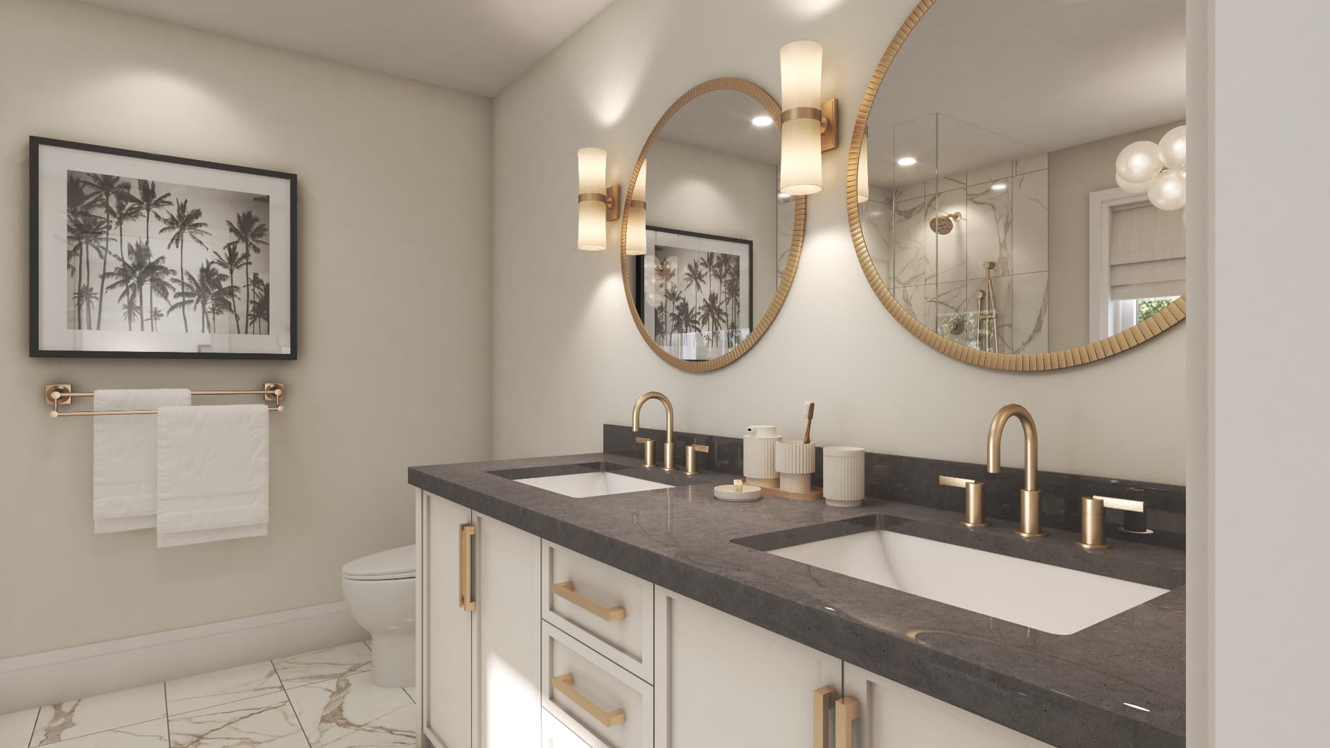 Double Vanity Bath elevation, Winchester Estates