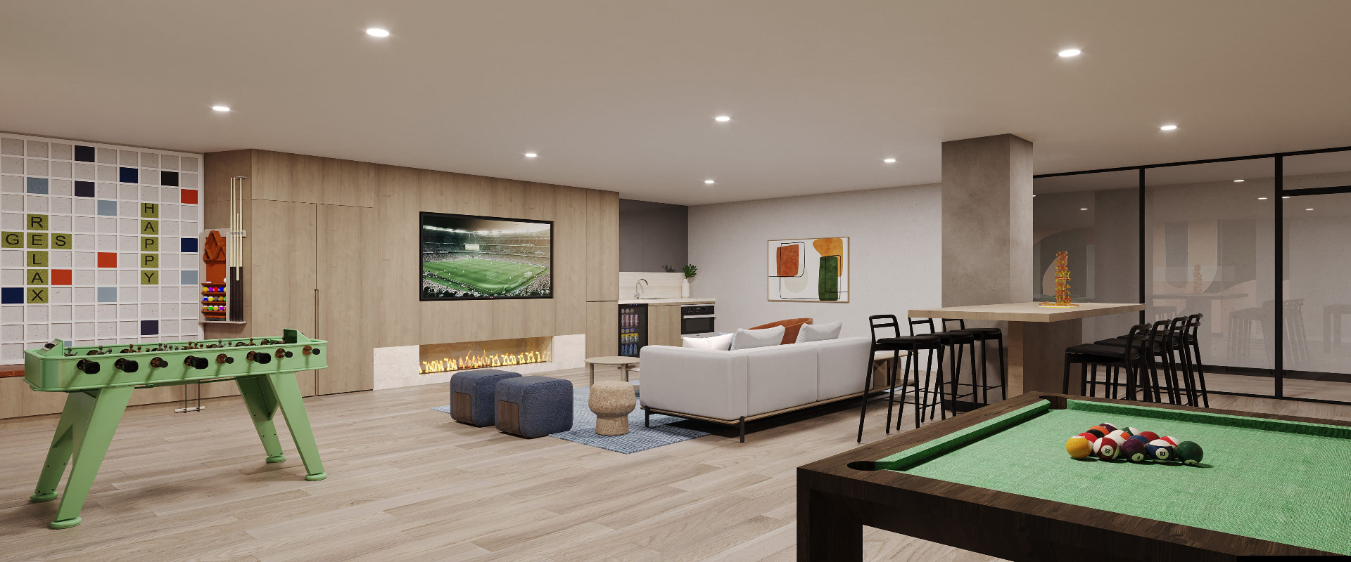 Family Room elevation, 1515 Pickering Parkway