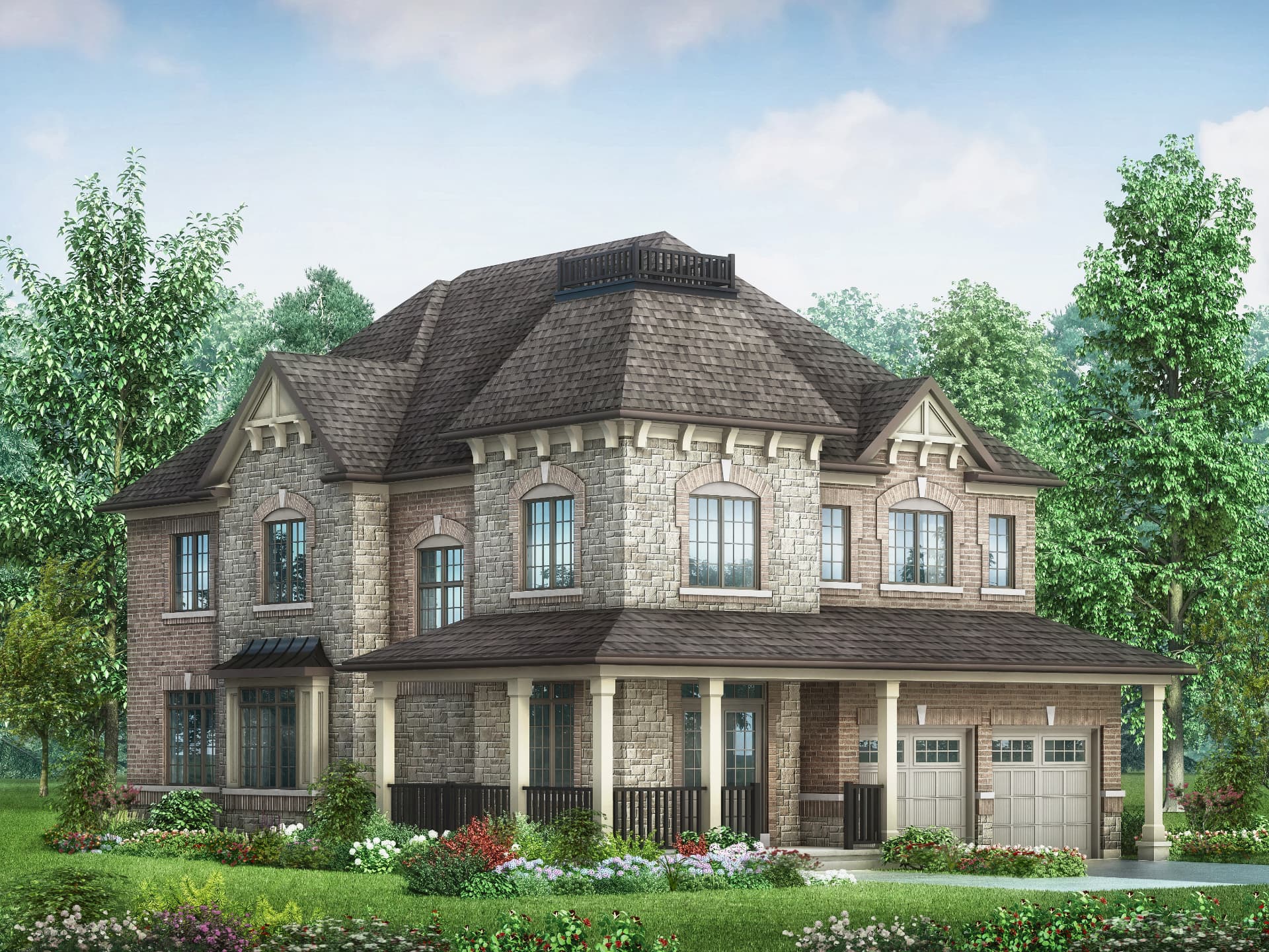 Exterior rendering of a Treasure Hill detached home at Orchard South, Bowmanville