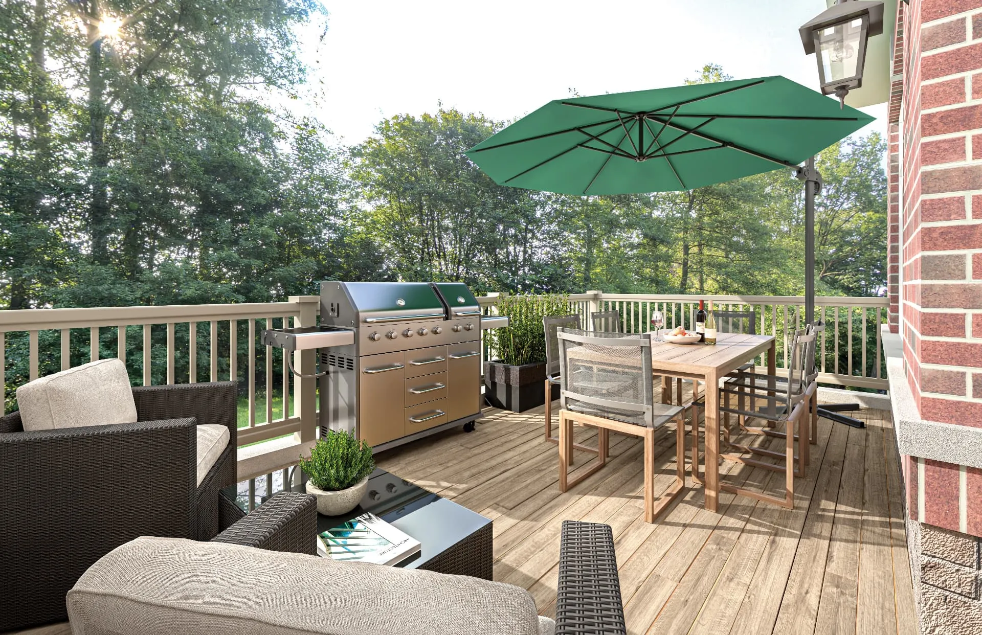 Rear-lane townhome terrace — artist's concept