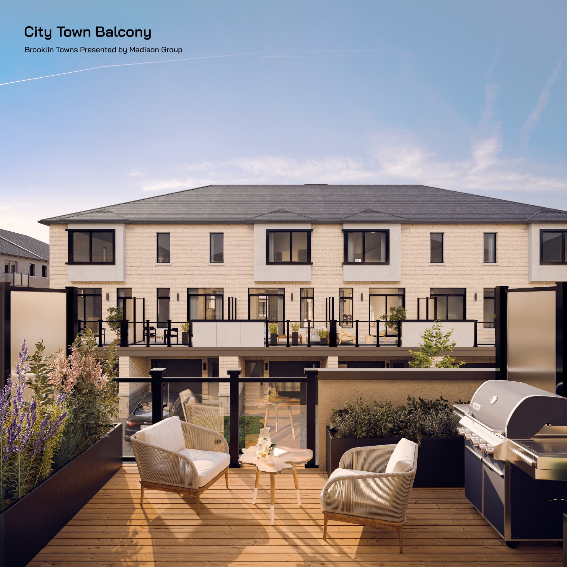 City Town Balcony elevation, Brooklin Towns