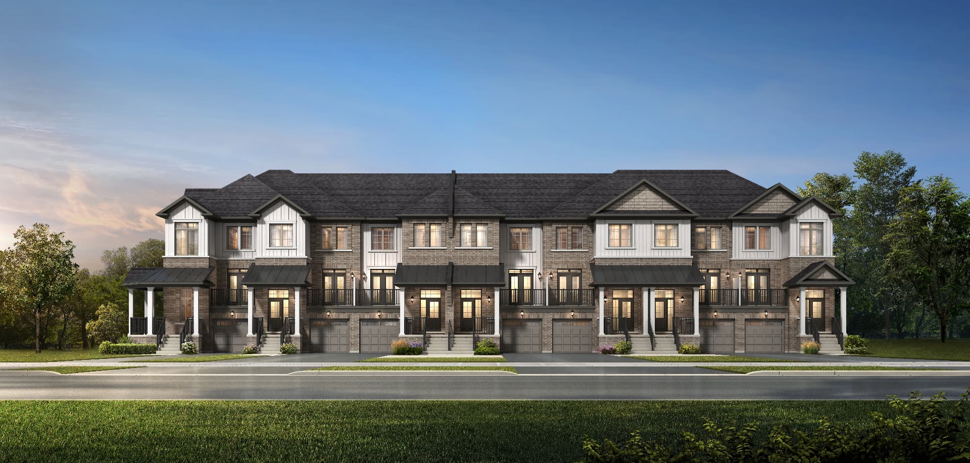Townhome Block 93 elevation, Winchester Estates