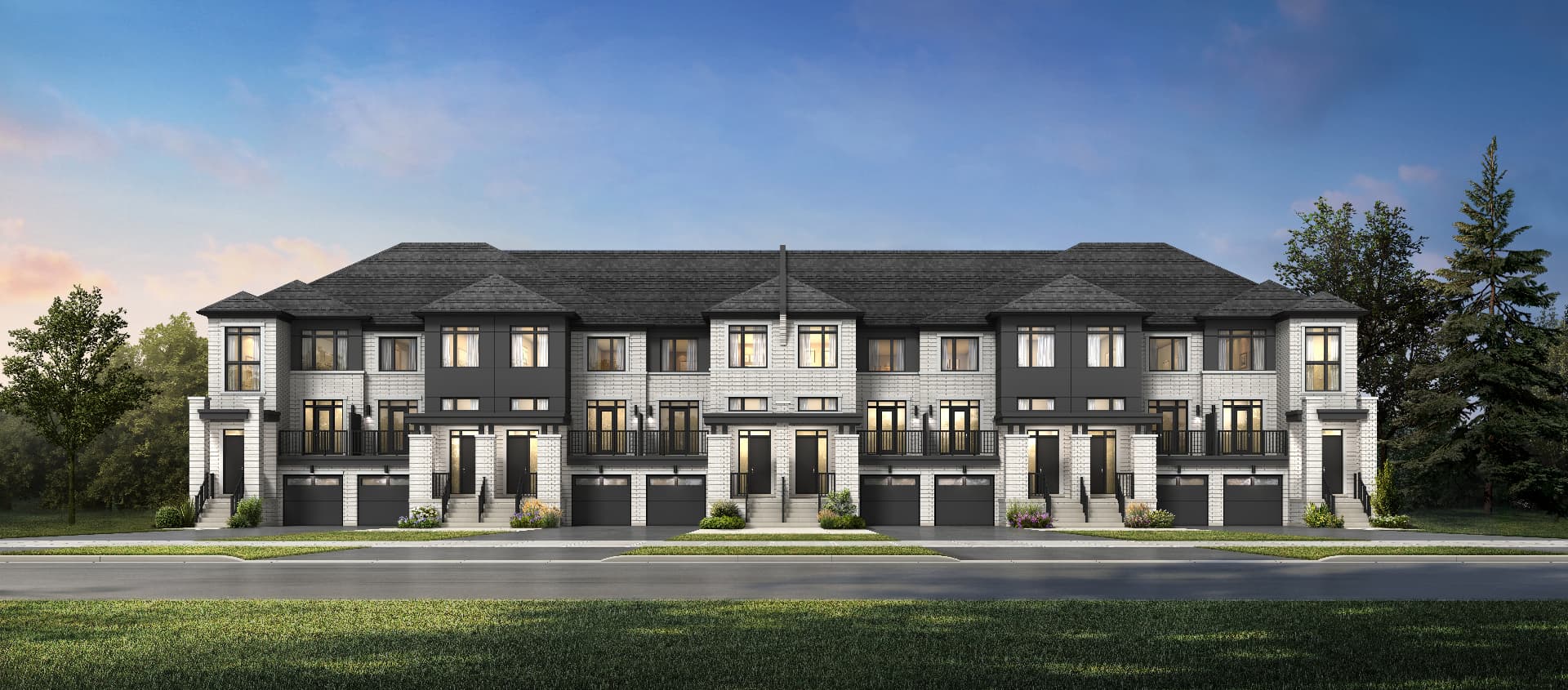 Townhome Block 94 elevation, Winchester Estates