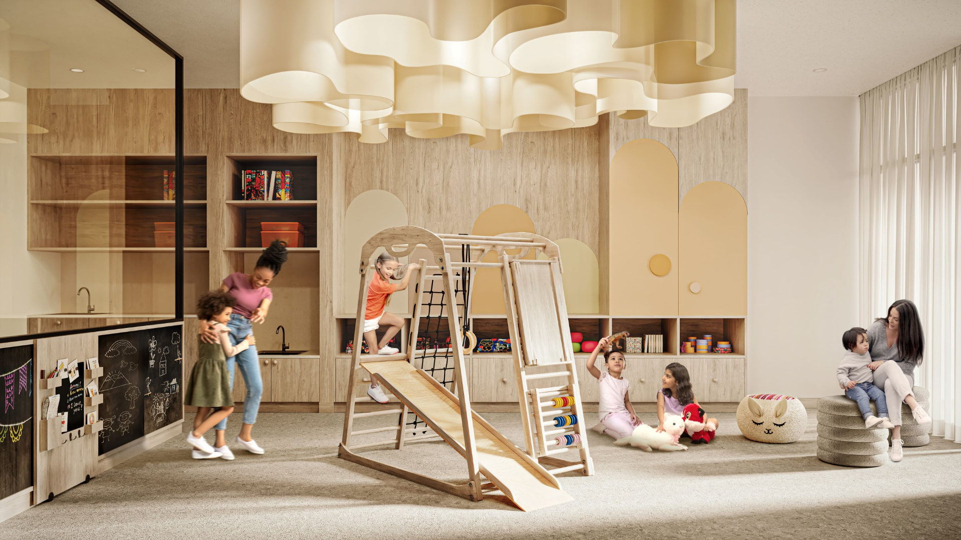 Kids Playroom elevation, The Grand at Universal City