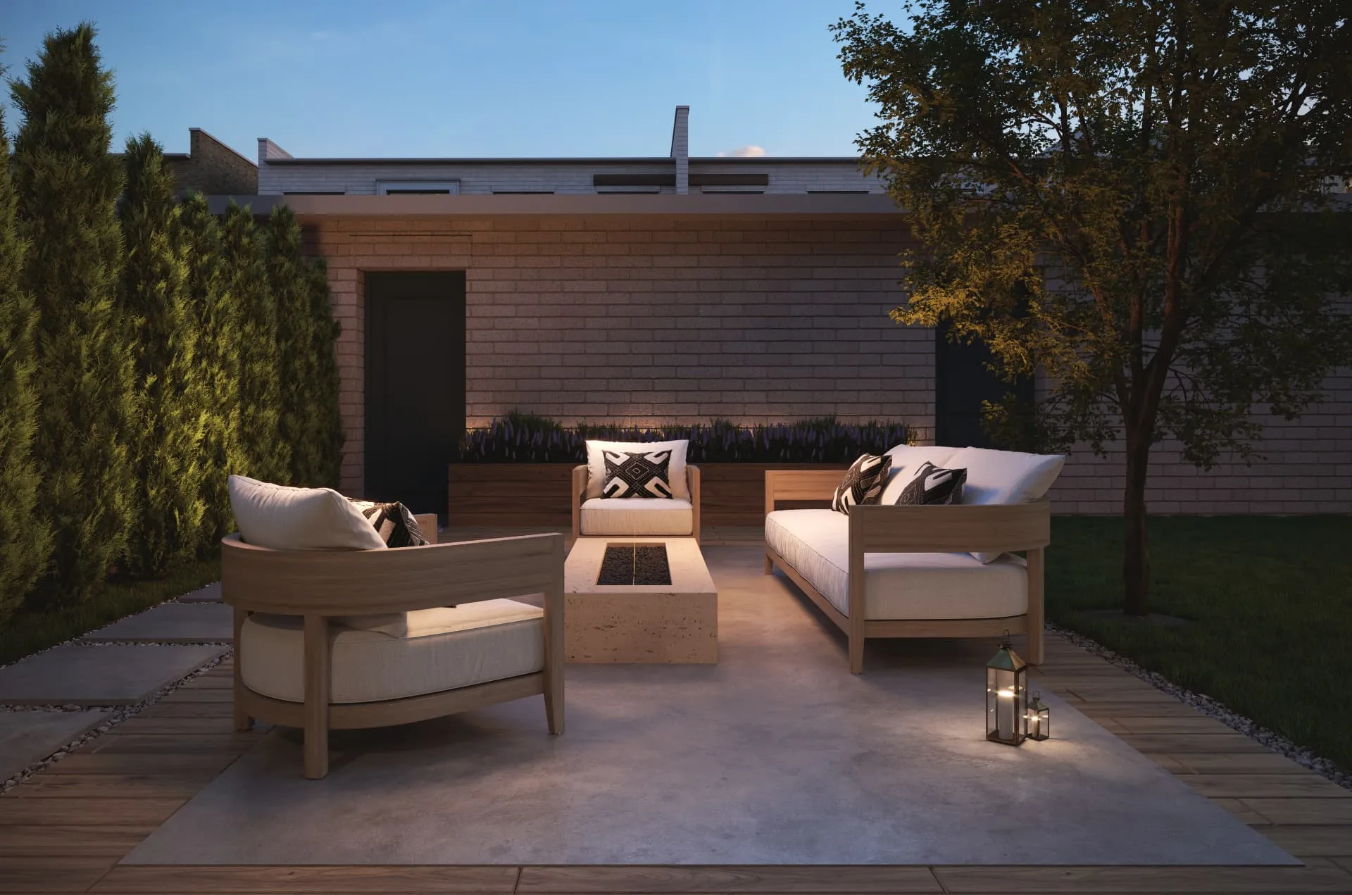 Courtyard townhome rear yard