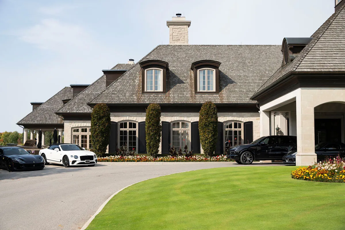 Aurora estate clubhouse entrance near Avella
