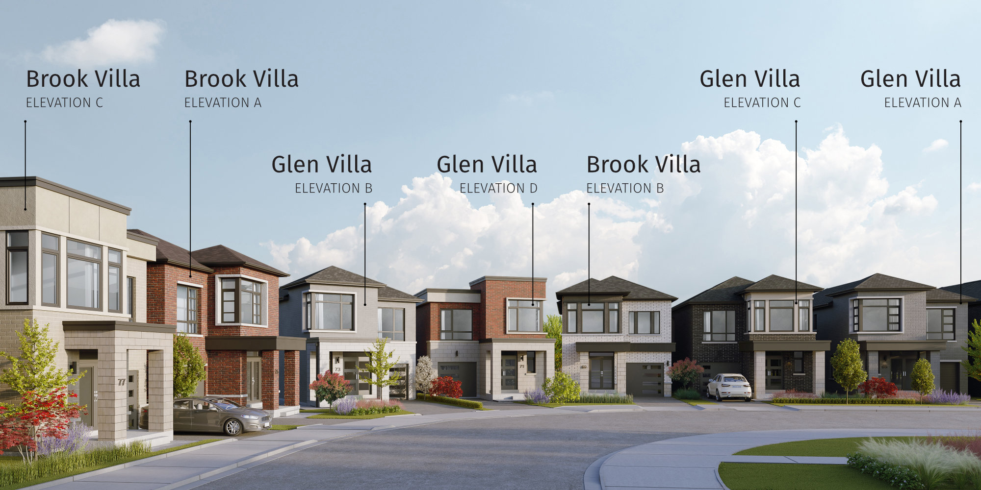 MILA — Brook Villa & Glen Villa elevations