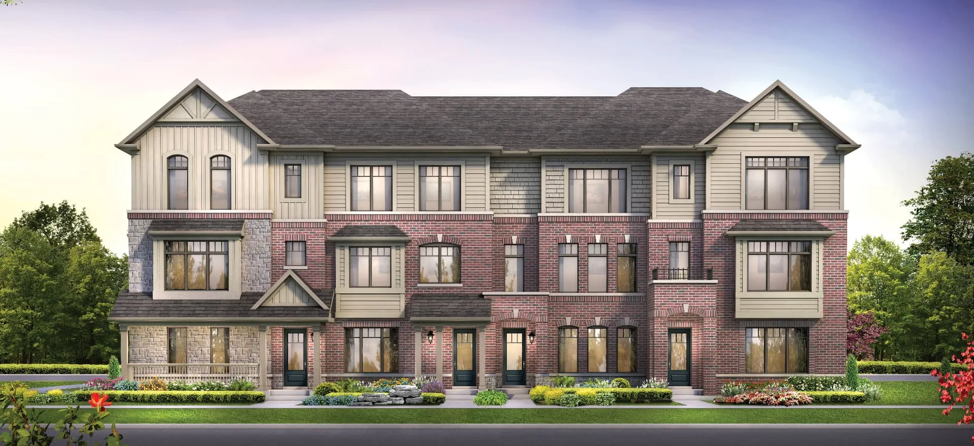 20′ Rear Lane Townhomes — artist's concept