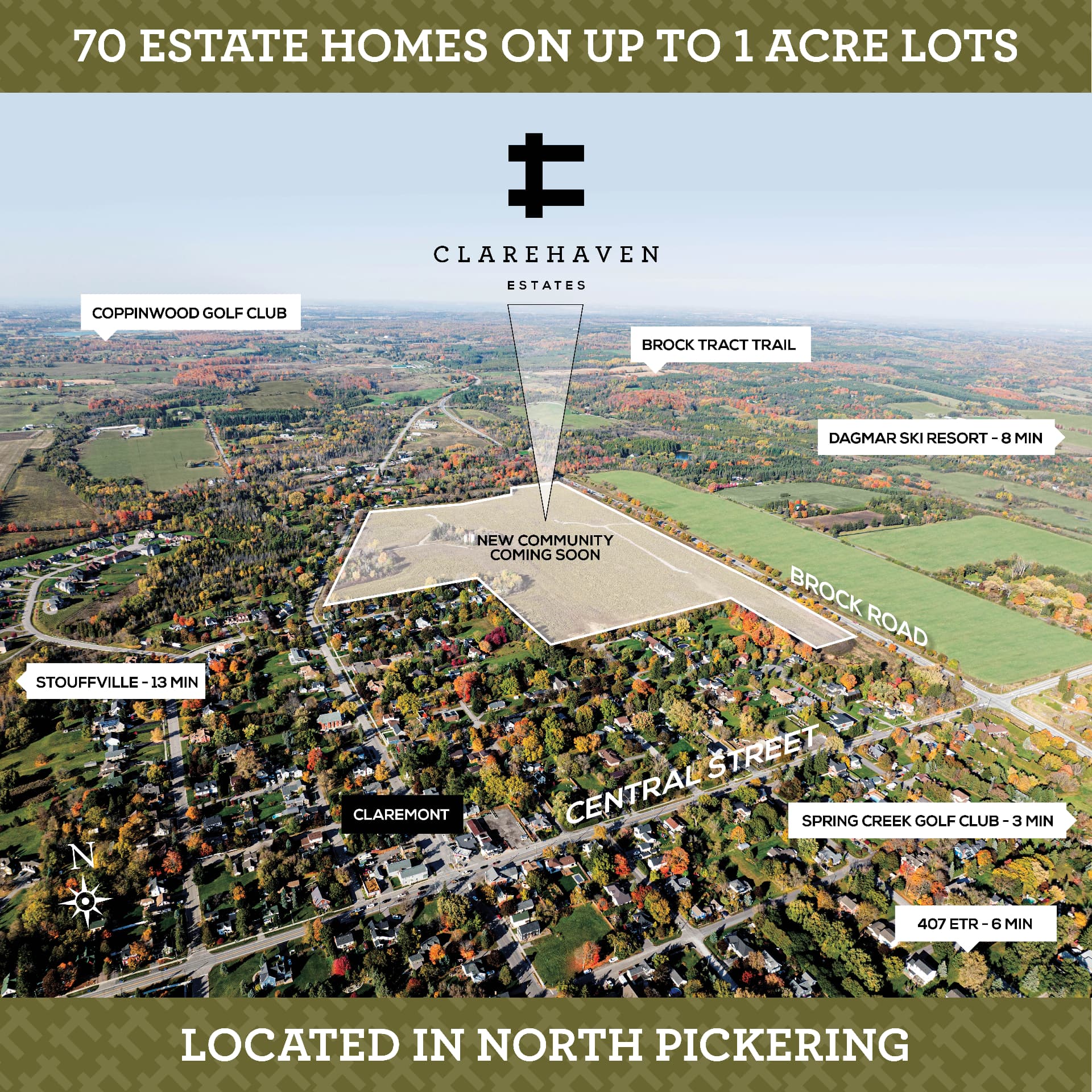 Site Plan — 70 Estate Homes elevation, Clarehaven Estates