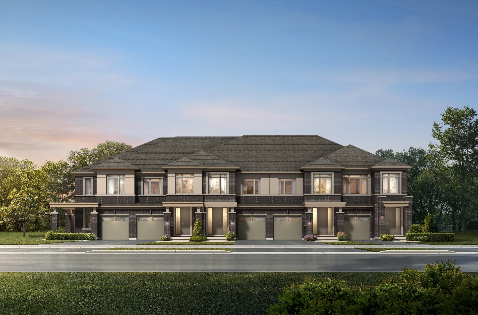 Townhomes — Elevation A elevation, Winchester Estates