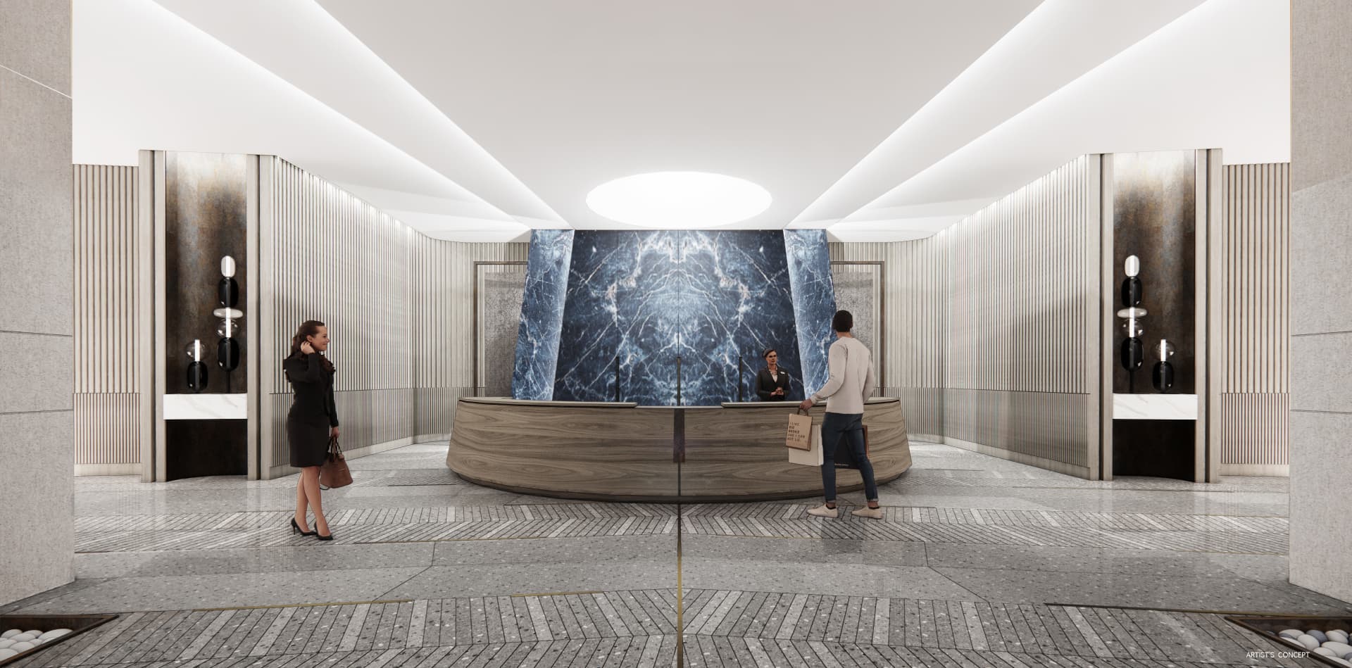 Lobby & concierge elevation, VuPoint Tower 2