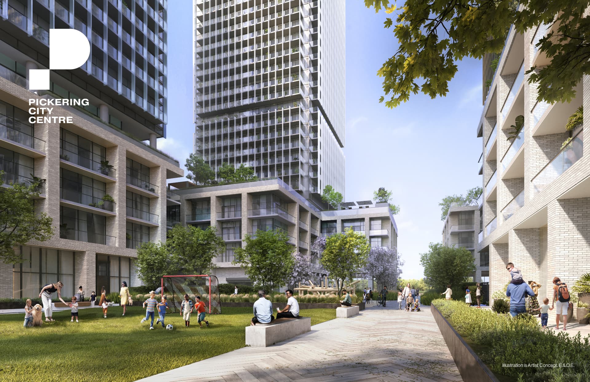 Community Courtyard elevation, Pickering City Centre