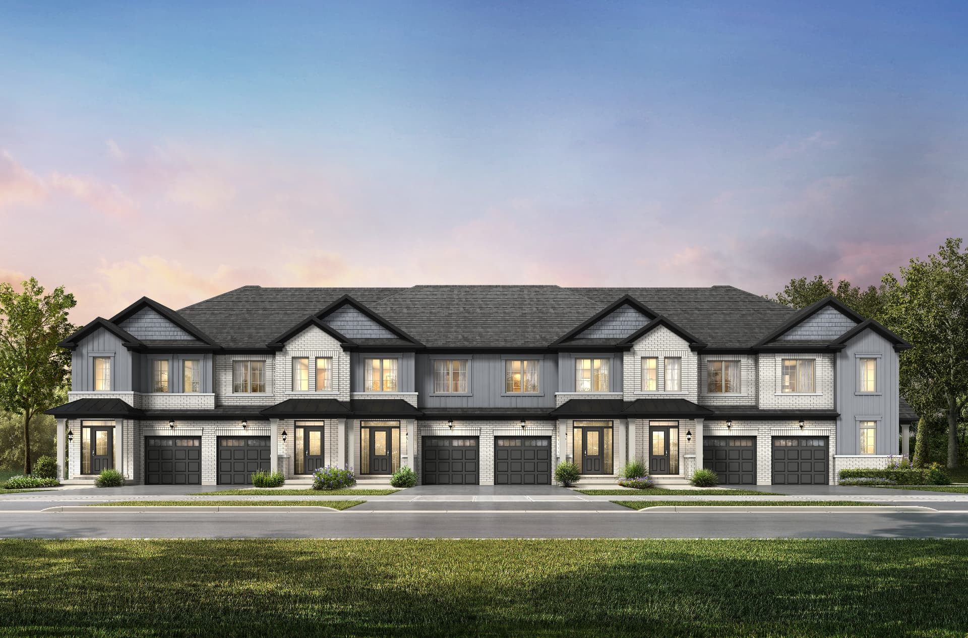 Townhomes — Elevation B elevation, Winchester Estates