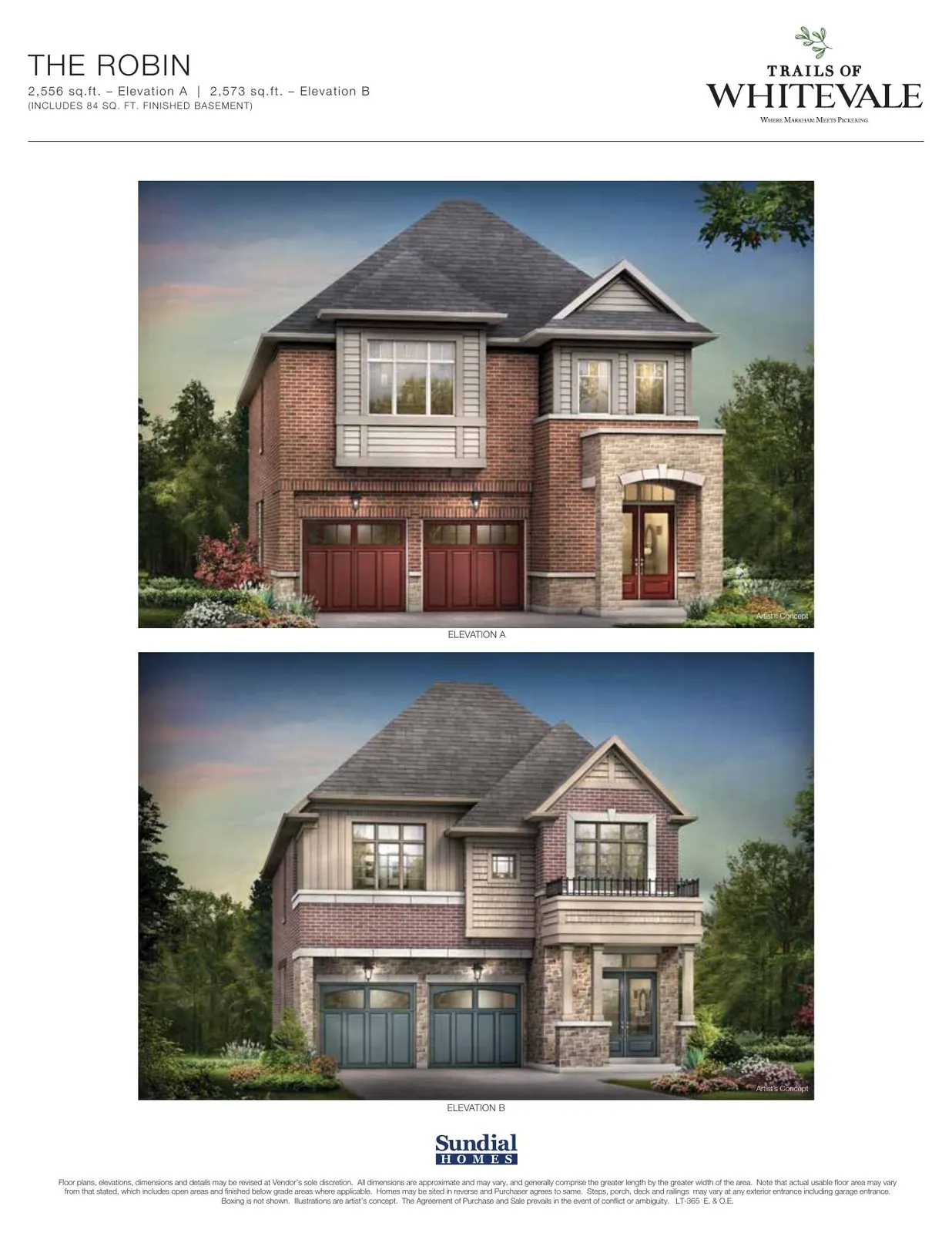 The Robin elevations — artist's concept