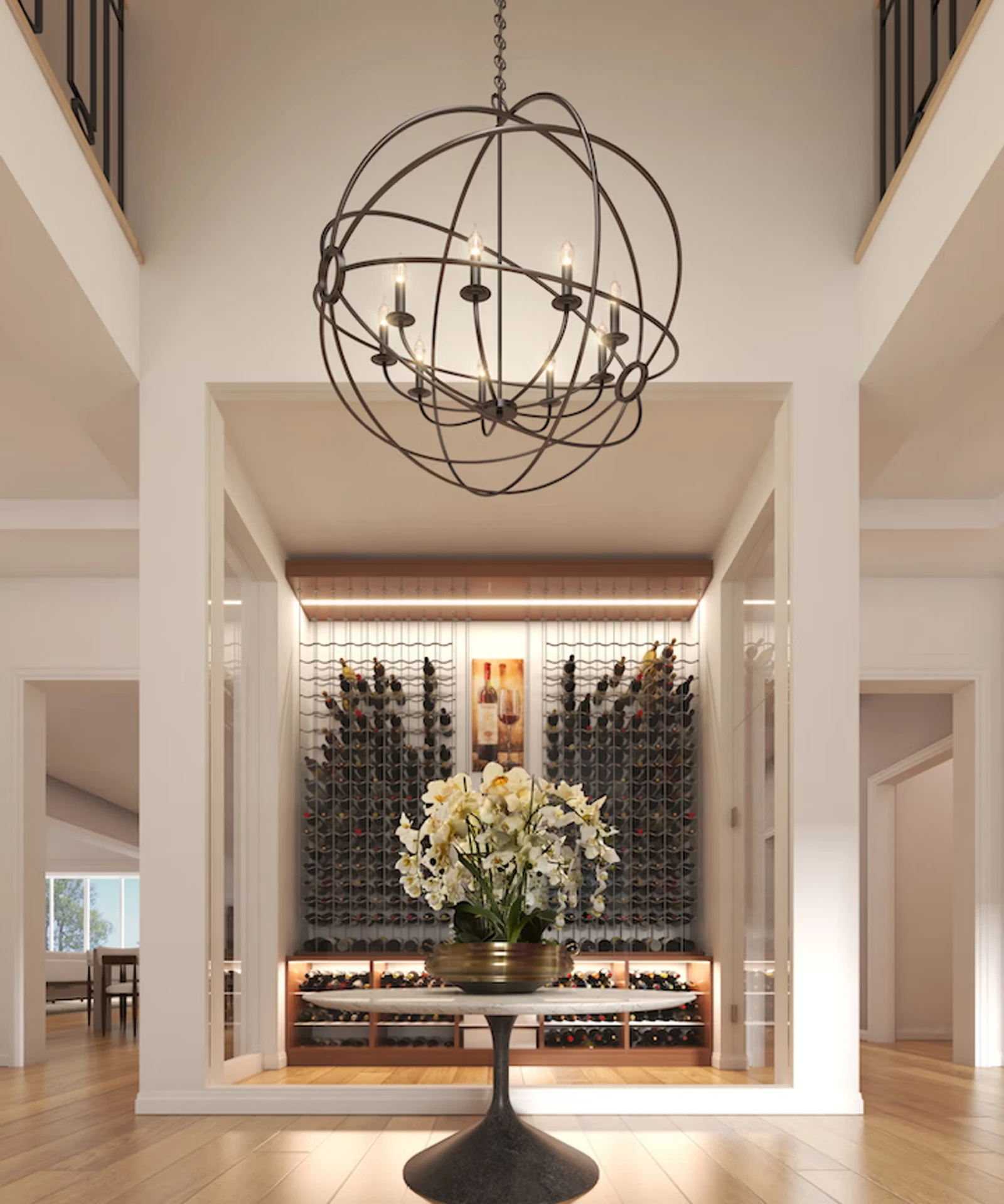 Wine room rendering at Monteverdi Estates