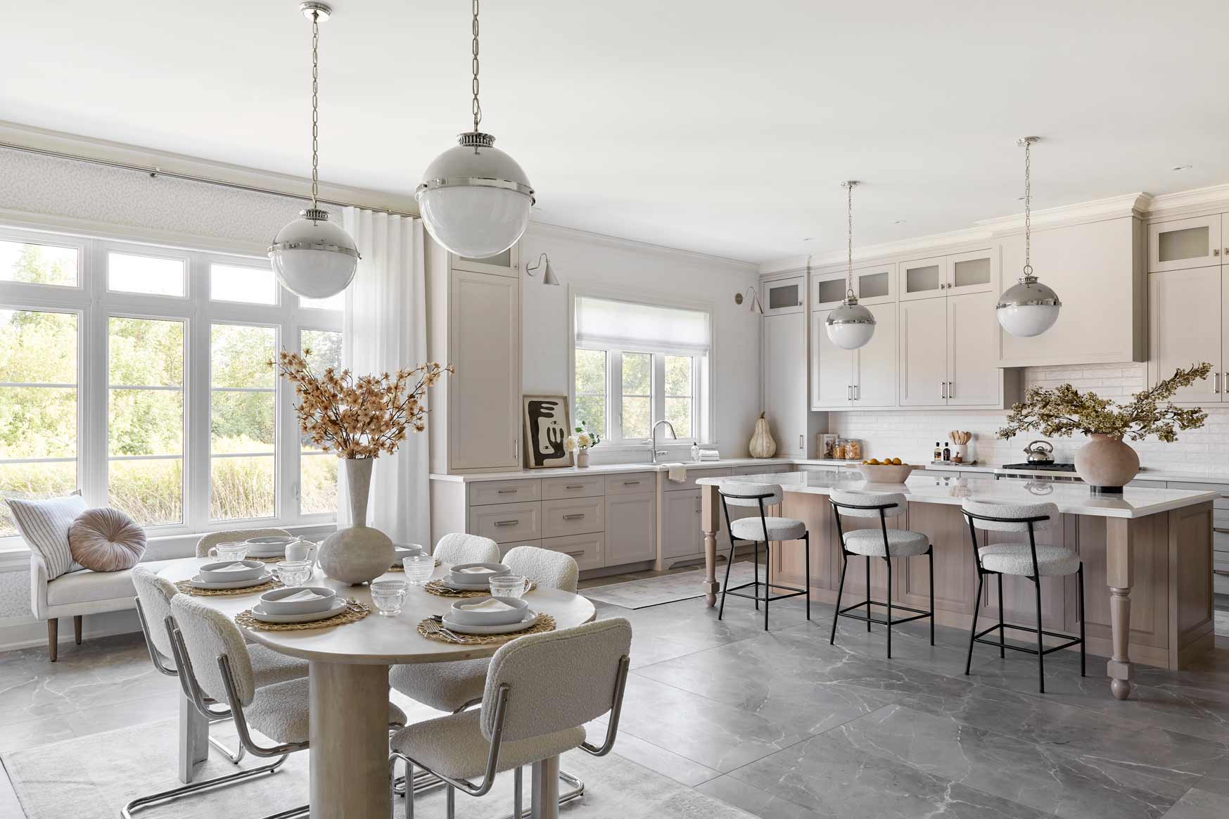 Open kitchen and breakfast area in a Seapearl bungalow at Eversley Estates